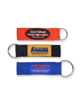Porte-clés nylon patch PVC