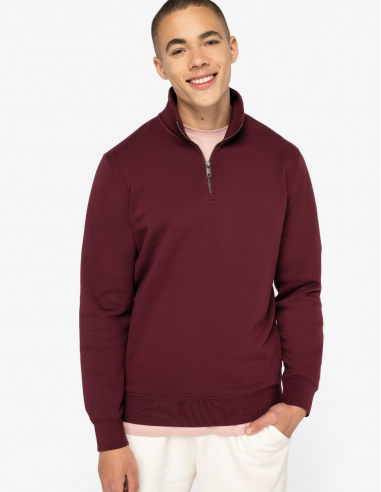 Sweat-shirt à col montant zippé Homme