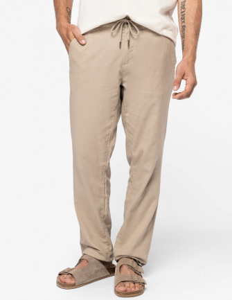 Chino décontracté lin et...