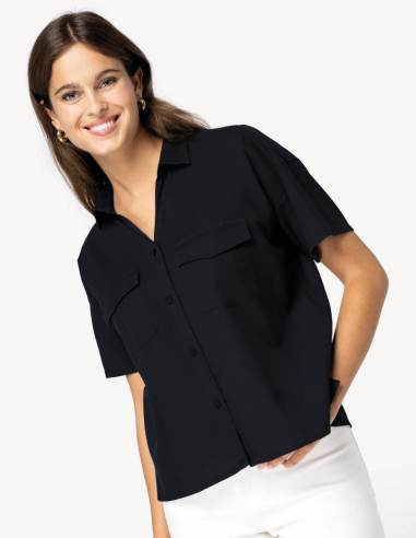 Chemise oversize en lyocell Femme