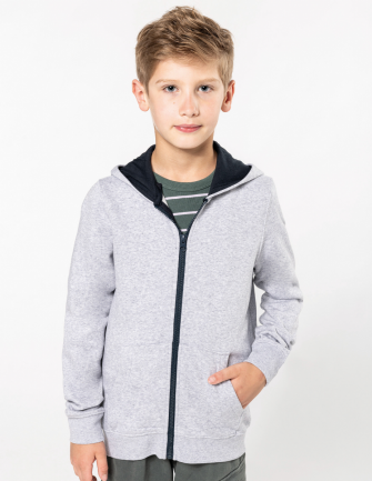 Sweat-shirt zippé capuche...